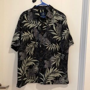 Caribbean Joe Button Down Island Print Shirt